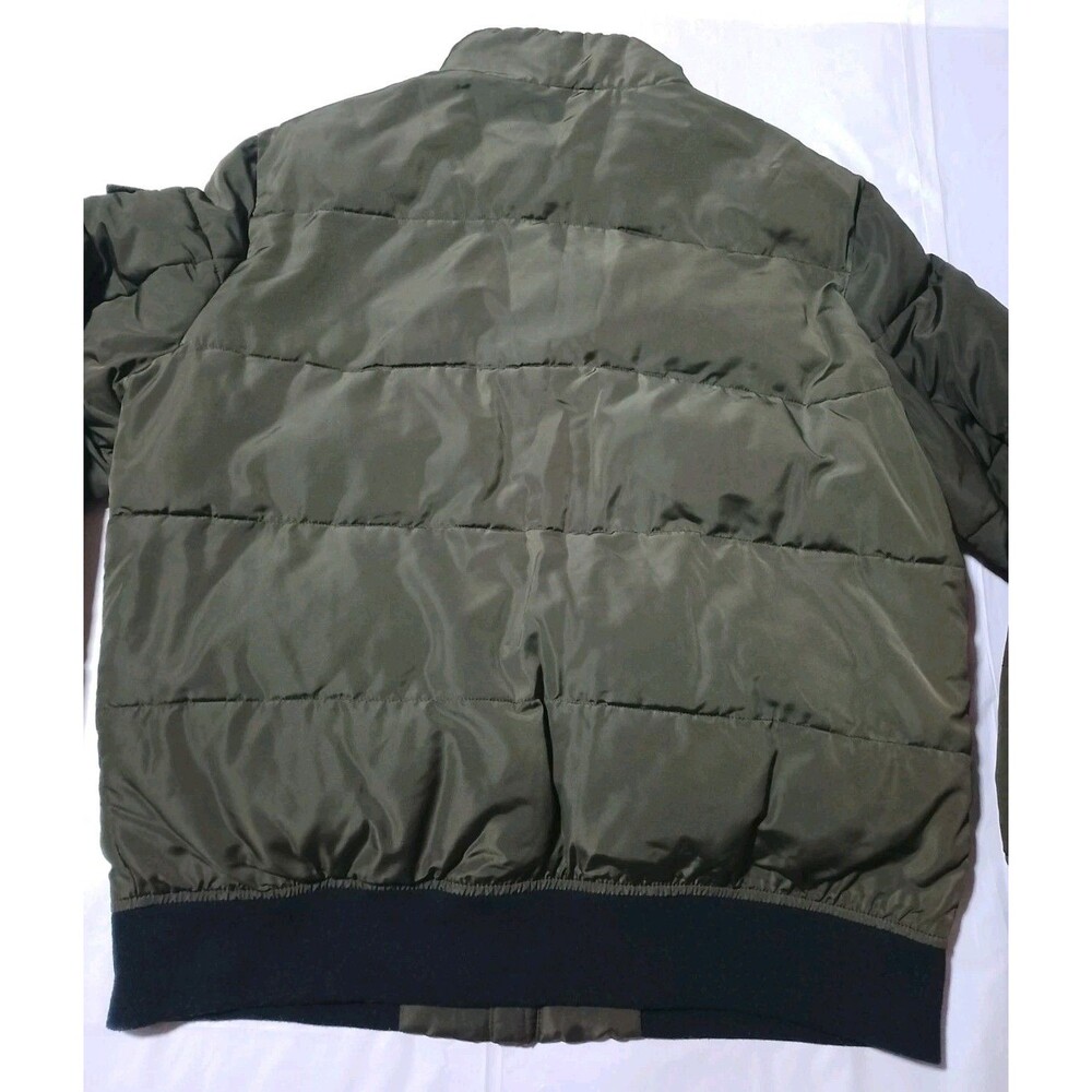 DKNY Olive Green Quilted Puffer Jacket - Picture 13 of 16